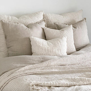 Anaya Cozy Cotton Ivory Boucle Lumbar Pillow 14x20 (Down Alternative), Textile, Home Decor, Soft, Cozy, Third & Main