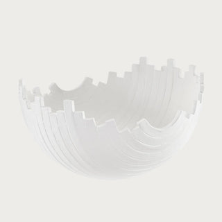 Regina Andrews 16.5" Basalt Bowl, Material Iron, Home Decor, Third & Main, White Bowl, Texture, Unique Item, Accent Piece