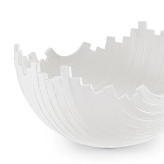 Regina Andrews 16.5" Basalt Bowl, Material Iron, Home Decor, Third & Main, White Bowl, Texture, Unique Item, Accent Piece