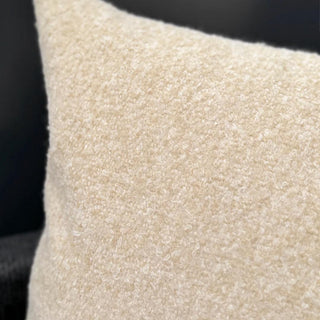 Beige Boucle 24x24 Indoor Outdoor Pillow, textile, home decor, Third & Main, Tan, Soft, Square Pillow