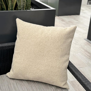 Beige Boucle, Indoor Outdoor Pillow, textile, home decor, Third & Main, Tan, Soft, Square Pillow