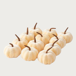 Box of 12 Cream Velvet Mini Pumpkins, Fall Filler, Velvet Pumpkins, Fall Decor, Fall, Bowl Filler, Third & Main, Home Decor