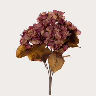 Brown and Cream Colored Faux Hydrangea Bush, Fall Floral, Faux Floral, Hydrangea, Third & Main Home Decor