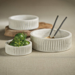Carved Detail On The Sides Of The Polished Marble Bowl, White, Third & Main, Home Decor, Luxury Decor, Luxury Homes, Contemporary Decor, Every Day Decor, Spring Decor, Summer Decor, Seasonal Decor, Versatile Decor