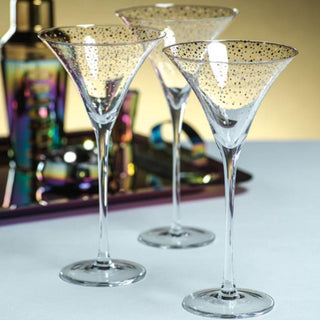 Celebration Martini Glass - Sold Individually, Home Decor, Third & Main, Confetti, Glass, Holiday Glass, Christmas Decor, Winter Decor, Serveware, Glassware