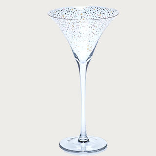 Celebration Martini Glass - Sold Individually, Home Decor, Third & Main, Confetti, Glass, Holiday Glass, Christmas Decor, Winter Decor, Serveware, Glassware