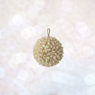 Door Buster 4.75" Cream Dried Pod Ball/Ornament