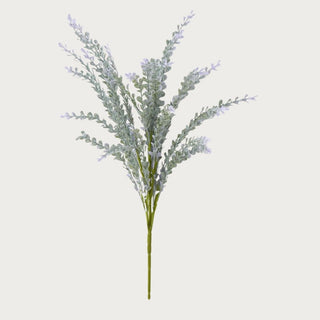 Dusty lavender and soft green real touch floral bush with delicate blooms styled for modern home decor