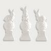 Ceramic White Rabbit Finial