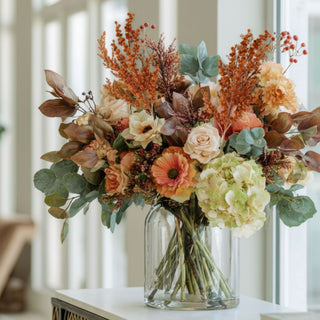 Faux burnt orange berry floral stem Third & Main