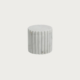 Fluted White Marble Apothecary Jar, Third & Main, Home Decor, Luxury Decor, Contemporary Decor Bathroom Accessories, Everyday Decor, Spring Decor
