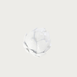 Glossy White Resin Decorative Artichoke Accent – Modern Home Decor Object