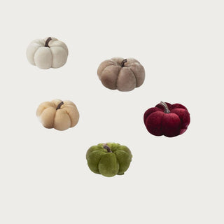 2 Inch Velvet Filler Pumpkins- Sold Individually  (Choose Your Color)