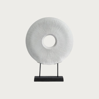 The Sculpture features a hollow O-shaped porcelain sculpture on a metal base. Third & Main, Home Decor, Luxury Decor, Luxury Home, Modern Decor, Contemporary Decor, Art, Sculpture Art
