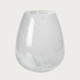 Large White swirled Confetti Clear Glass Vase, Third & Main, Home Decor, Spring Decor, Summer Decor, Seasonal Decor, Everyday Decor, Vases, Luxury Living, Luxury Decor, Contemporary Decor