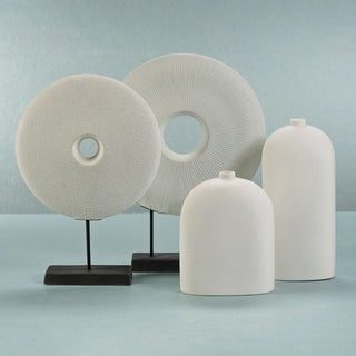 The Sculpture features a hollow O-shaped porcelain sculpture on a metal base. Third & Main, Home Decor, Luxury Decor, Luxury Home, Modern Decor, Contemporary Decor, Art, Sculpture Art