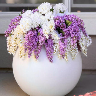 19" Lavender Wisteria Bush, faux floral, home decor, Third & Main, Florals, Stem, Flowers
