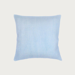 Anaya light blue 100% linen down alternative throw pillow in square shape, made in the USA,
Soft light blue linen throw pillow with down alternative insert,
Custom made light blue linen cushion  with subtle texture,
Luxury linen throw pillow handcrafted in the USA,  multiple size options, Third & Main, Home Decor, Spring Pillow, Summer Pillow, Blue Pillow