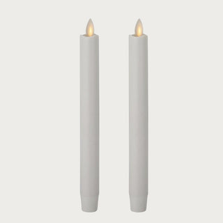 Luminara Set of 2 White Wax Flameless Taper Candles, Candle, Luminara, Candle, Fall, Fall Decor, Third & Main