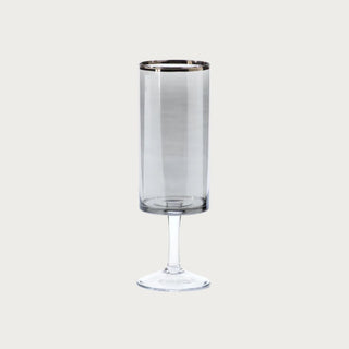 Luster Black Hurricane With Platinum Rim styling with seasonal ornaments or pillar candles on entryway table or formal dining. Third & Main, Home Decor, Luxury Decor