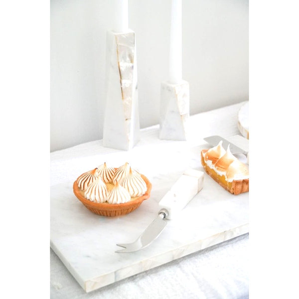 Mother of Pearl and Marble Candle Holder - Small