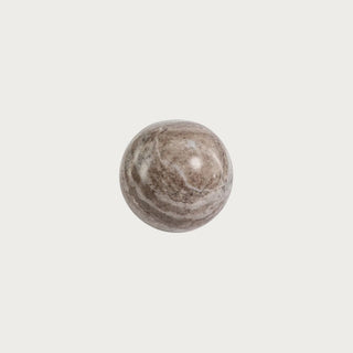 Round Marble Book End, Round marble bookend with natural taupe and white veining, modern decorative sphere for bookshelf or desk styling, handcrafted stone accent for home or office decor, Fall Decor
