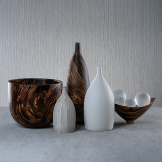 Marbleized Mango Wood Bowl, 11.75 in H x 10 in W, Luxury Mango Wood, Luxury Fall Decor, Versatile Fall Decor, Contemporary Fall Decor, Modern Farmhouse Fall Decor, 