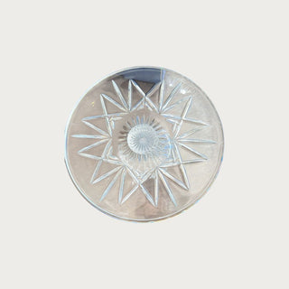 Marquis by Waterford Brookside 11-inch crystal footed cake plate – new in box, lead crystal serve ware for dessert or display.