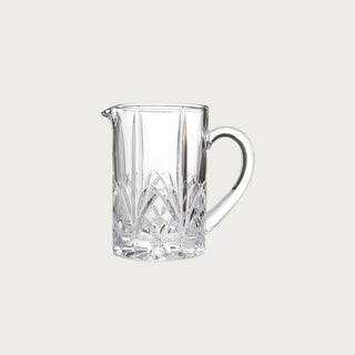 Marquis by Waterford Brookside 7-inch crystal pitcher with handle – new in box, cut crystal glassware for serving or display.
