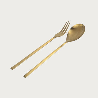 Matte Gold Server Set, Serve ware, Holiday, Decor, Home Decor, Holiday Utensils, Third & Main, Winter Decor, Fall Decor
