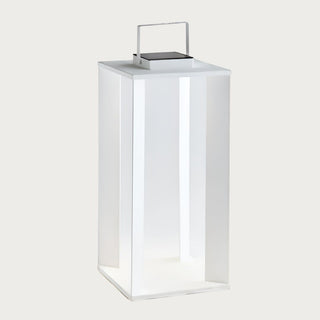 Matte White 24" Modern in design large LED Solar Lantern by Third & Main
