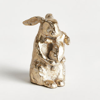 A visual metaphor of a mother's love in a white ash gold finish, this rabbit sculpture is an endearing accent for Spring or all year round. Third & Main, Home Decor, Seasonal Spring Decor, Spring Decor, Easter Decor, Contemporary, Modern Traditional