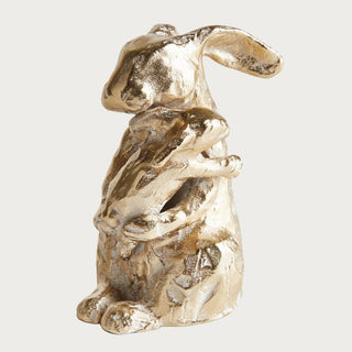 A visual metaphor of a mother's love in a white ash gold finish, this rabbit sculpture is an endearing accent for Spring or all year round. Third & Main, Home Decor, Seasonal Spring Decor, Spring Decor, Easter Decor, Contemporary, Modern Traditional