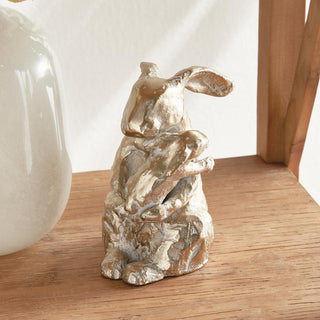 A visual metaphor of a mother's love in a white ash gold finish, this rabbit sculpture is an endearing accent for Spring or all year round. Third & Main, Home Decor, Seasonal Spring Decor, Spring Decor, Easter Decor, Contemporary, Modern Traditional