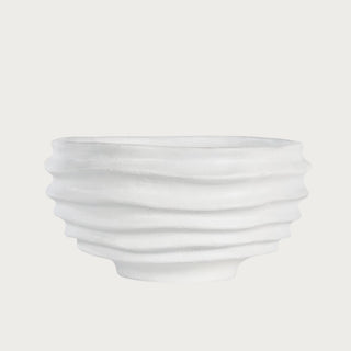 Regina Andrew 13" Nabu Metal Bowl, Home Decor, Third & Main, Accent Bowl, Serveware, White Bowl, Texture