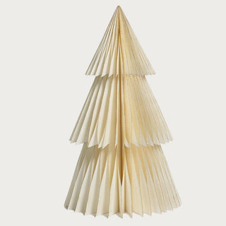 New 18" Wish Paper Decorative Tabletop Tree - Ivory with Gold Glitter Edges, Third & Main, Decor, Winter Decor, Tree, Paper Tree, Decoration