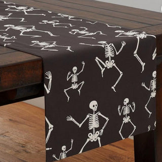 New Without Tags By Pottery Barn  black & White Dancing Skeleton Table Runner, Halloween Decor, Halloween, Table Runner, Home Decor, Decor, ReVive Decor, Third & Main, Up Cycle, Consignment