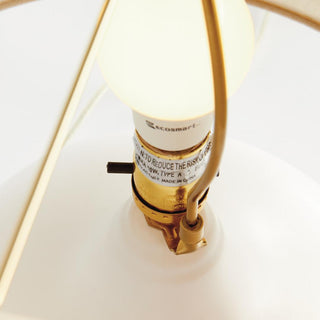The Nomi lamp, A teardrop-shaped ceramic lamp with cream linen shade, Third & Main, Home Decor, Table Lamp, Lighting, Contemporary Decor, Contemporary Lighting, Modern