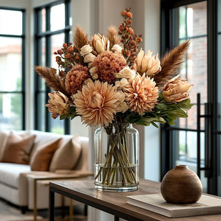 Ombre musella stem styled in vase for autumn décor