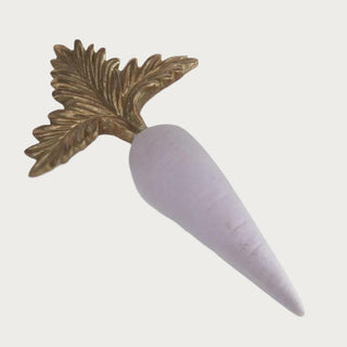 Pastel Flocked Carrots with Gold Tops - Sold Individually (Choose Your Color)-Easter Decor-Third & Main-Purple-Third &amp; Main
