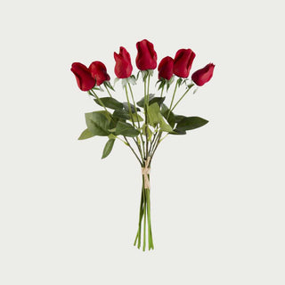17.5 high Red True Bloom Floral  real touch rose bundle with 6 stems from T Third & Main, Floral, Real touch floral True Bloom  