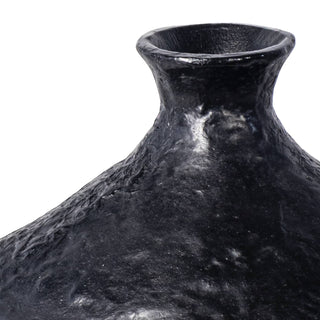 Regina Andrews Poe Metal Vase 12" H, Home Decor, Third & Main, Vases, Accent Item, Black Vase, Texture, Modern, Contemporary