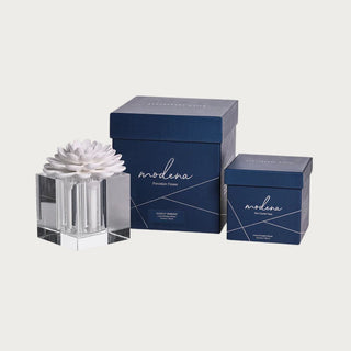 Porcelain and Crystal Glass Diffuser, Fleur d' Oranger
