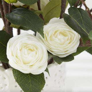 30" White Camellia Stem-Third & Main-Third &amp; Main