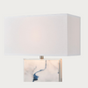 The Belhaven 28" Table Lamp, LED, Acrylic with Blue and white marbling