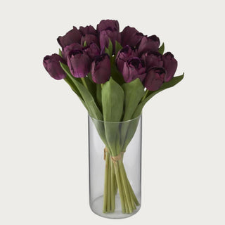 6 Stem Deep Purple True Bloom Real Touch Tulip Bundle, Real Touch, Third & Main, Floral, Tulips , Spring/Summer Floral, Home Decor, Tulips, Flowers, True Bloom Floral 