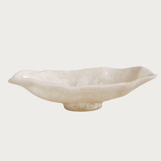  Natural/ Cream Color Resin Alabaster Medium Oval Bowl, Luxury decorative bowl, Luxury Decor, Transitional Decor, Versatile Decor, Everyday Decor, Fall Decor