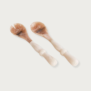 Resin Alabaster Salad Servers