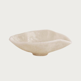 Natural/ Cream Color Resin Alabaster Small Oval Bowl, Luxury decorative bowl, Luxury Decor, Transitional Decor, Versatile Decor, Everyday Decor, Fall Decor