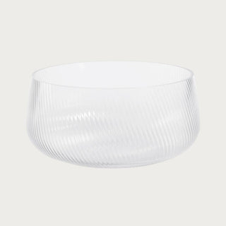 Rippled Glass Bowl, 2 Sizes, A Clear Glass Ribbed Bowl Great For Serving, Two Sizes Available, Third & Main, Home Decor, Ribbed, Spring Decor, Summer Decor, Everyday Decor, Holiday Decor, Modern Farmhouse Style Decor, Modern Traditional Style Decor, Contemporary Style Decor, Luxury Decor, Luxury Living, Luxury Homes 
